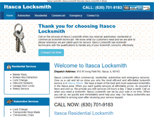 Tablet Screenshot of itascalocksmith.com